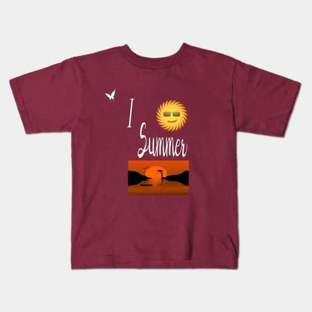 I Love Summer! Kids T-Shirt by Coolest gifts
